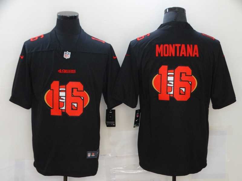 Nike 49ers 16 Joe Montana Black Shadow Logo Limited Jersey Dzhi,We sell and wholesale Nike 49ers 16 Joe Montana Black Shadow Logo Limited Jersey Dzhi on line form chian!